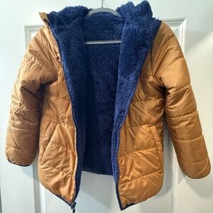 Navy blue and Camel Reversible Jacket